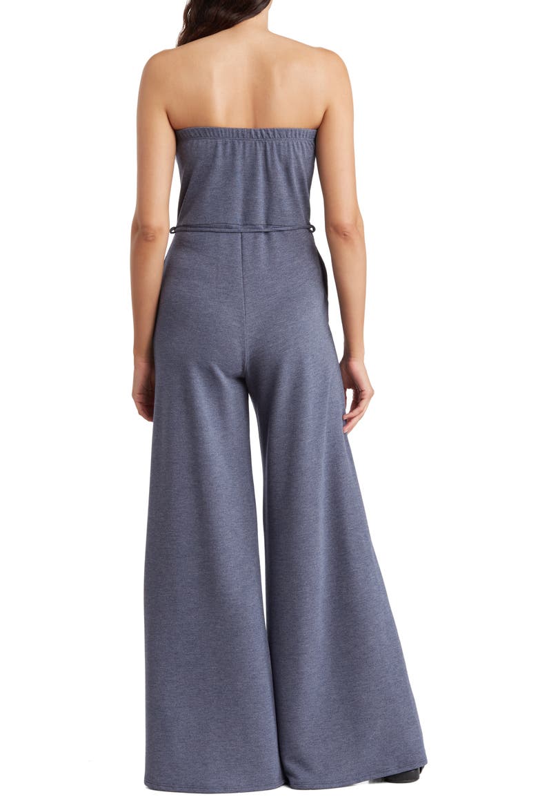 Strapless Tube Jumpsuit, Alternate, color, NAVY