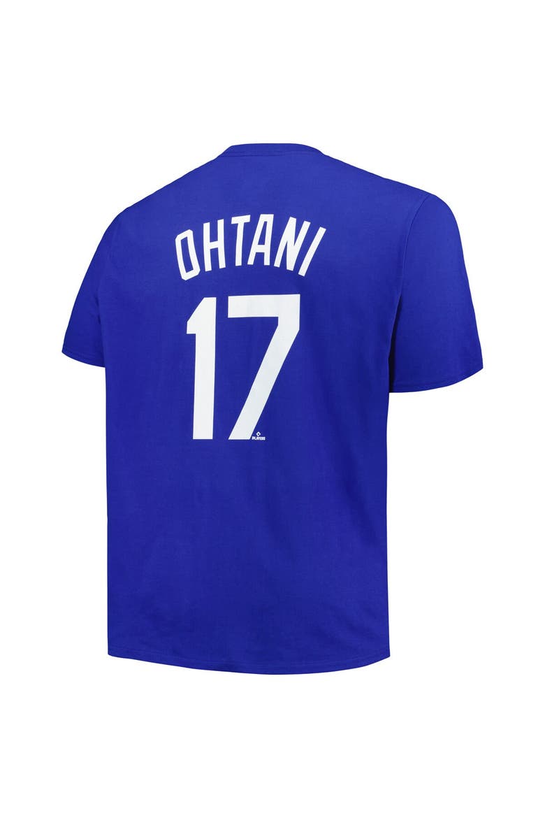Men's Profile Shohei Ohtani Royal Los Angeles Dodgers Big & Tall Name & Number T-Shirt, Alternate, color, Royal