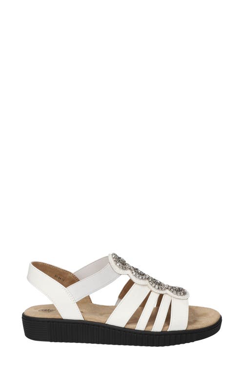 Easy Street Samira Embellished Sandal In White