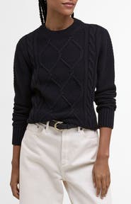 Barbour Burne Cable Wool Blend Sweater