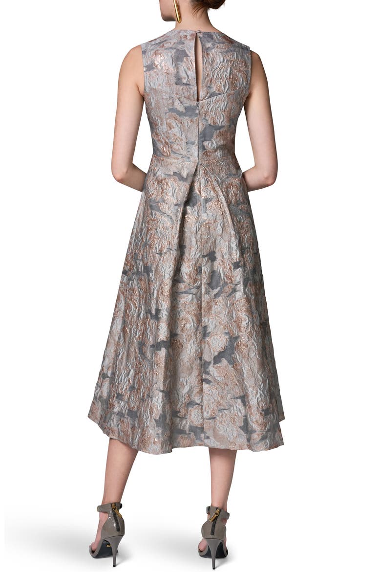 Sleeveless Metallic Midi Dress, Alternate, color, GREY MULTI