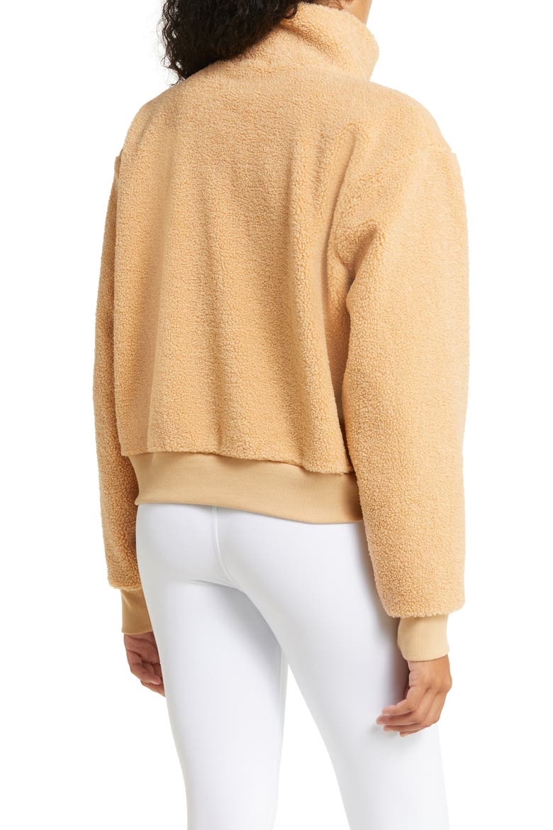 Brave the Elements Fleece Bomber Jacket, Alternate, color, BUTTERSCOTCH