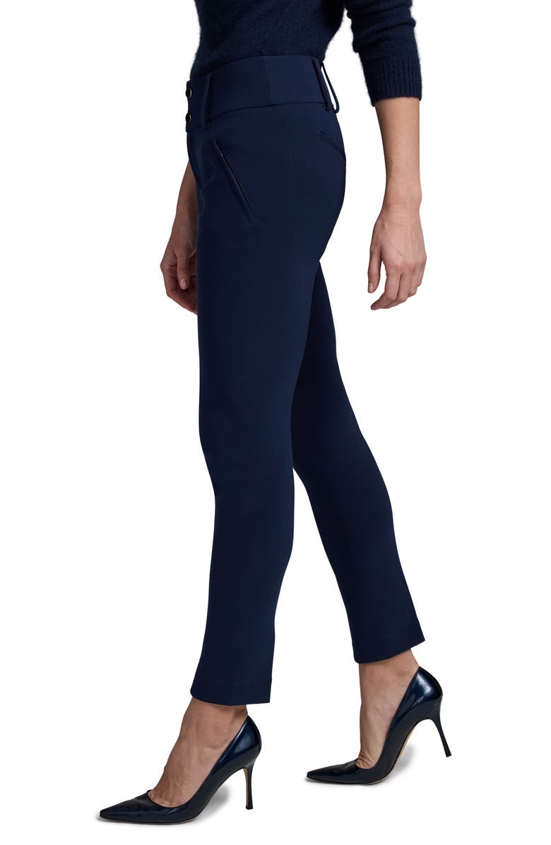 NIC+ZOE Scuba Knit Slim Pants, Alternate, color, Dark Indigo