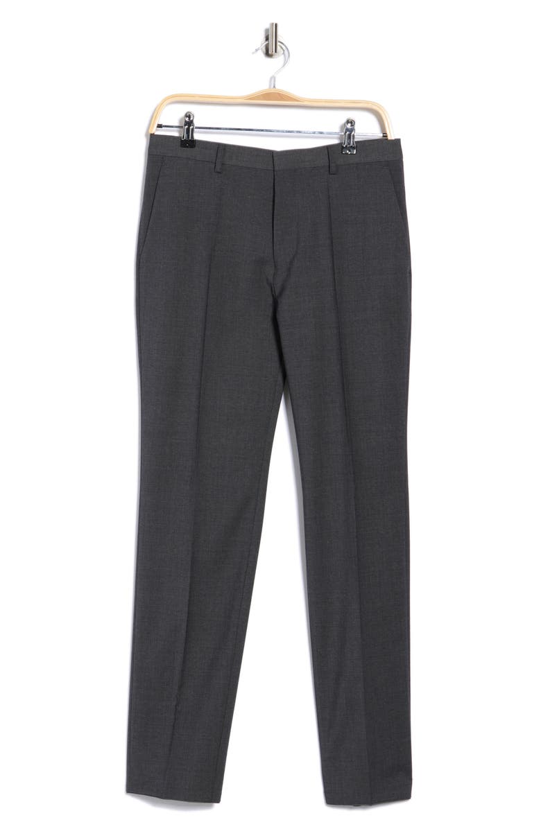 HUGO Hesten Wool Blend Dress Pants, Main, color, Dark Grey