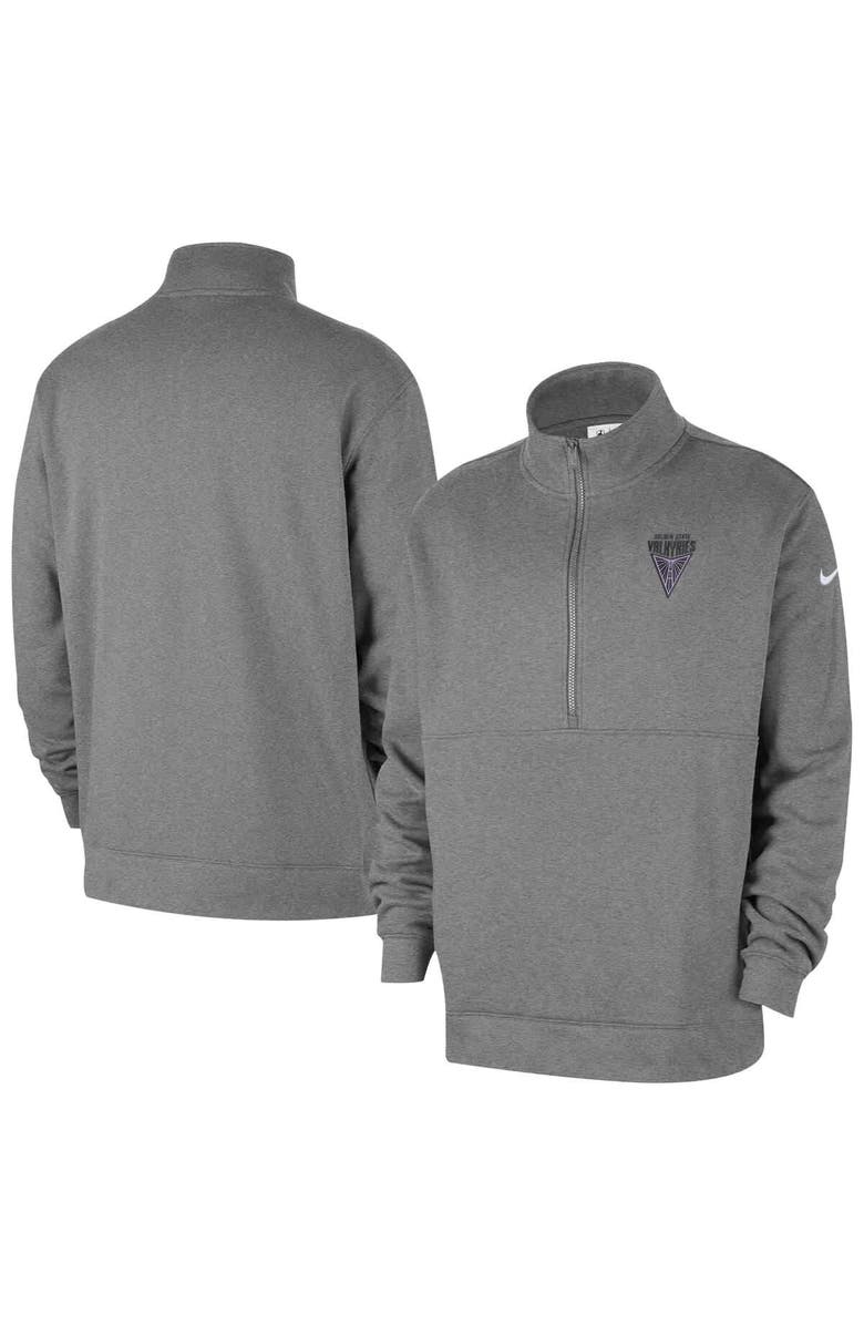 Nike Men's Nike  Heather Gray Golden State Valkyries React Club Half-Zip Pullover, Alternate, color, Heather Gray