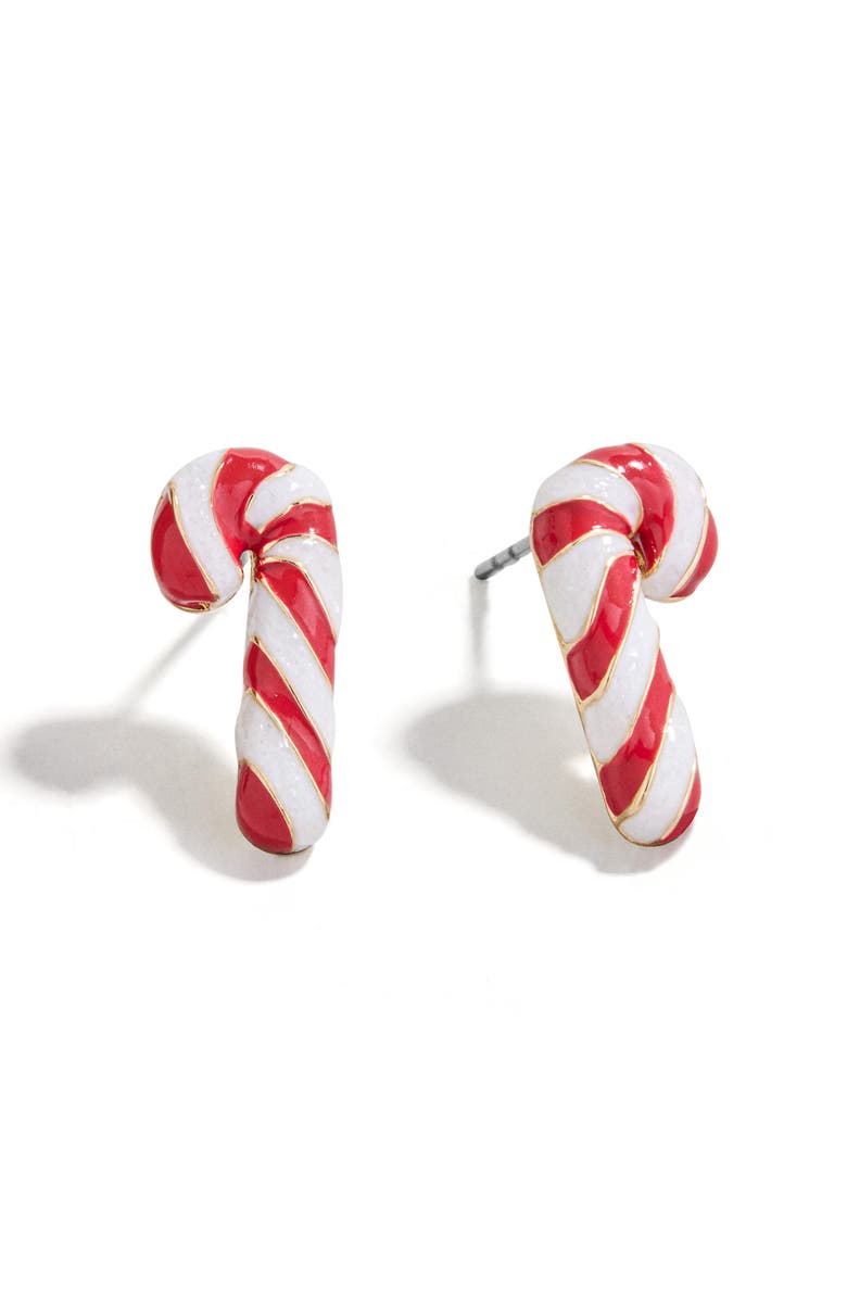 BaubleBar Assorted 2-Pack Mint & Mistletoe Stud Earrings, Alternate, color, Red Multi