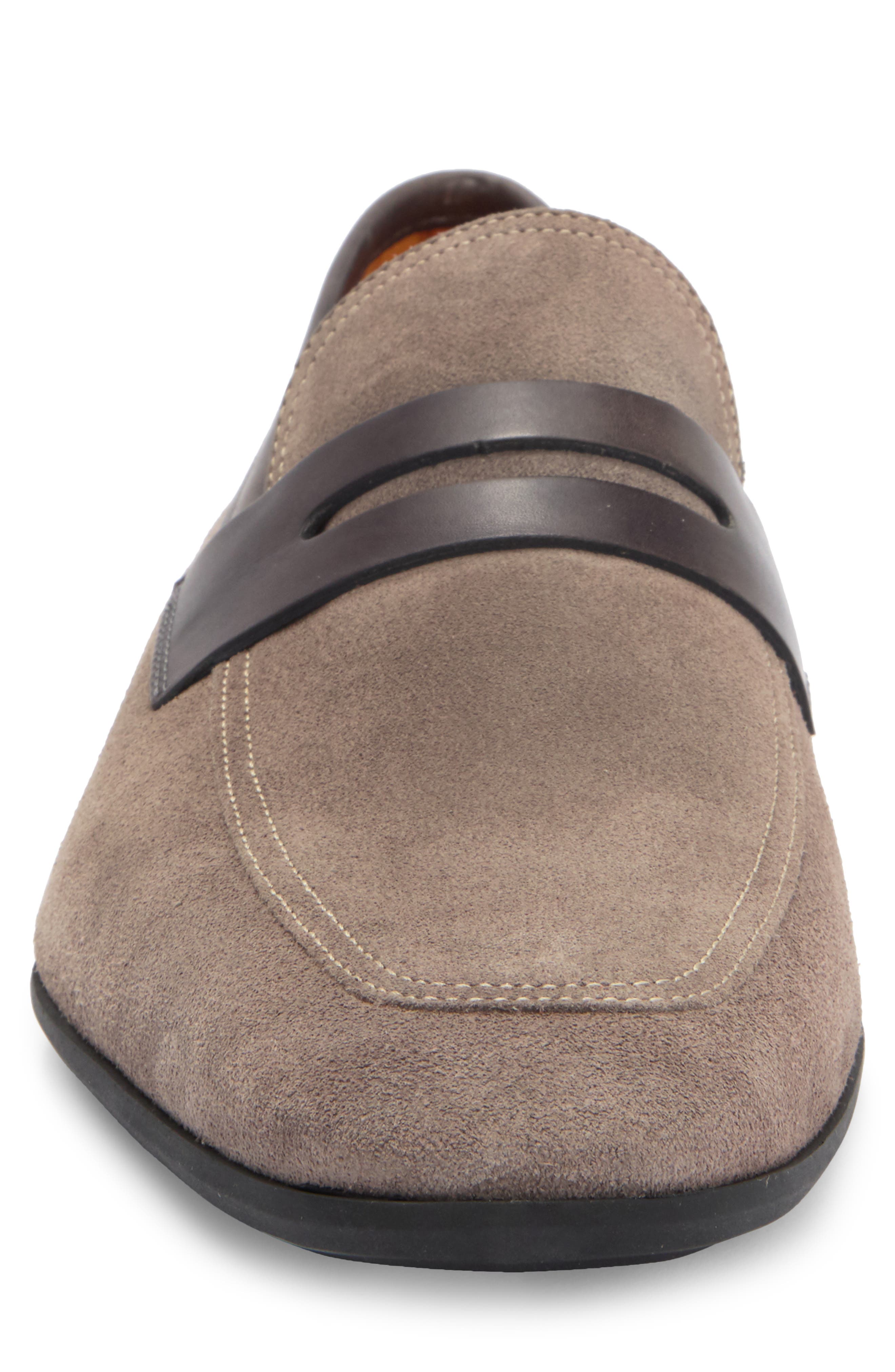 Vince Leather Penny Loafer, Alternate, color, TIERRA SUEDE