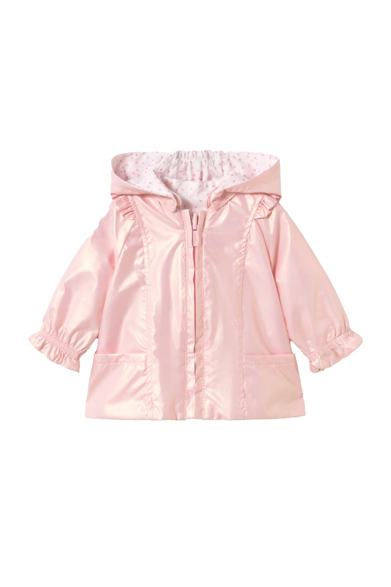 Hooded Glossy Jacket, Main, color, Pink
