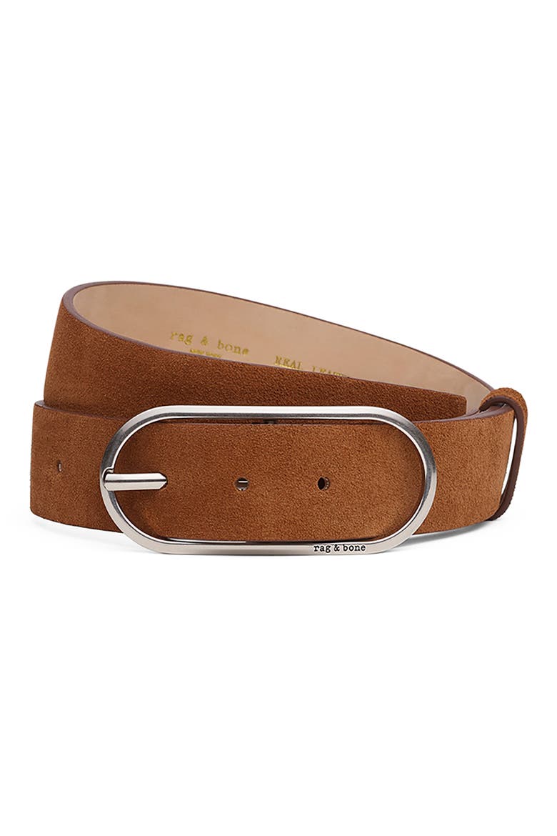 Rebound Suede Belt, Main, color, PECAN SAND