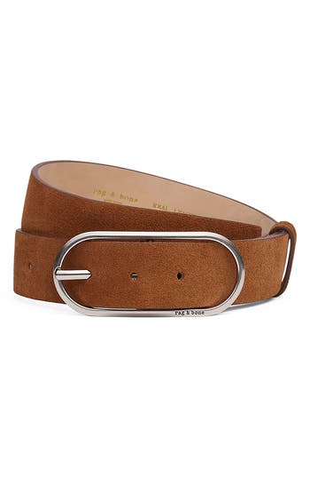 Rag & Bone Rebound Suede Belt In Brown