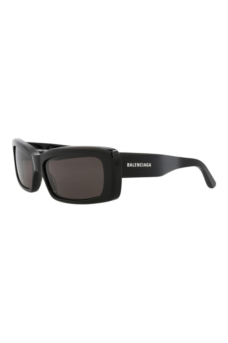 69mm Rectangular Sunglasses, Alternate, color, BLACK BLACK GREY