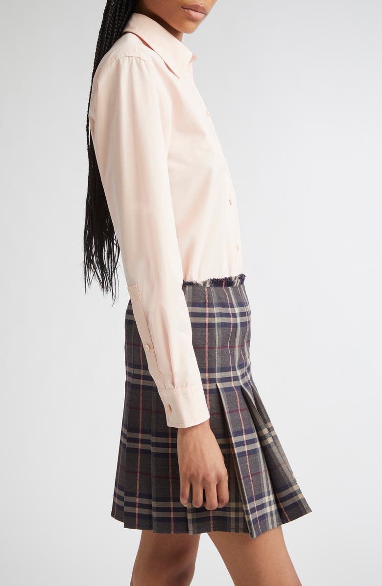 Burberry EKD Embroidered Cotton Poplin Shirt, Alternate, color, 