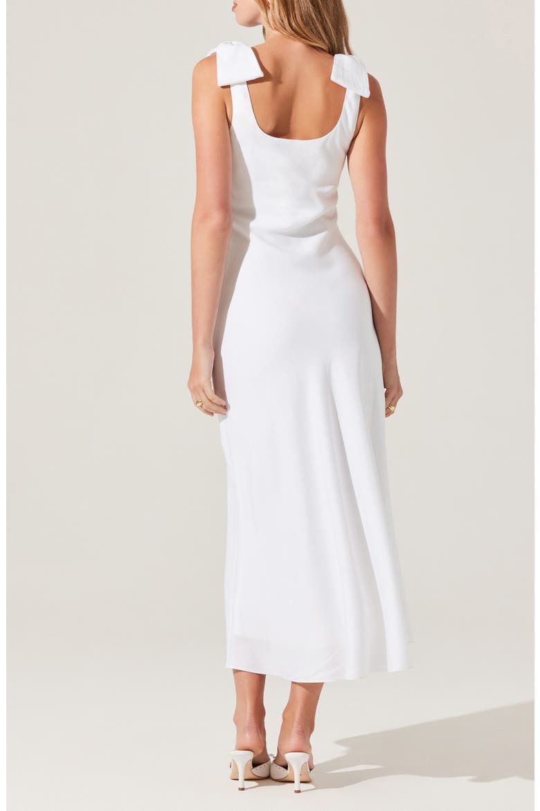 Kateleya Bow Strap Dress, Alternate, color, WHITE