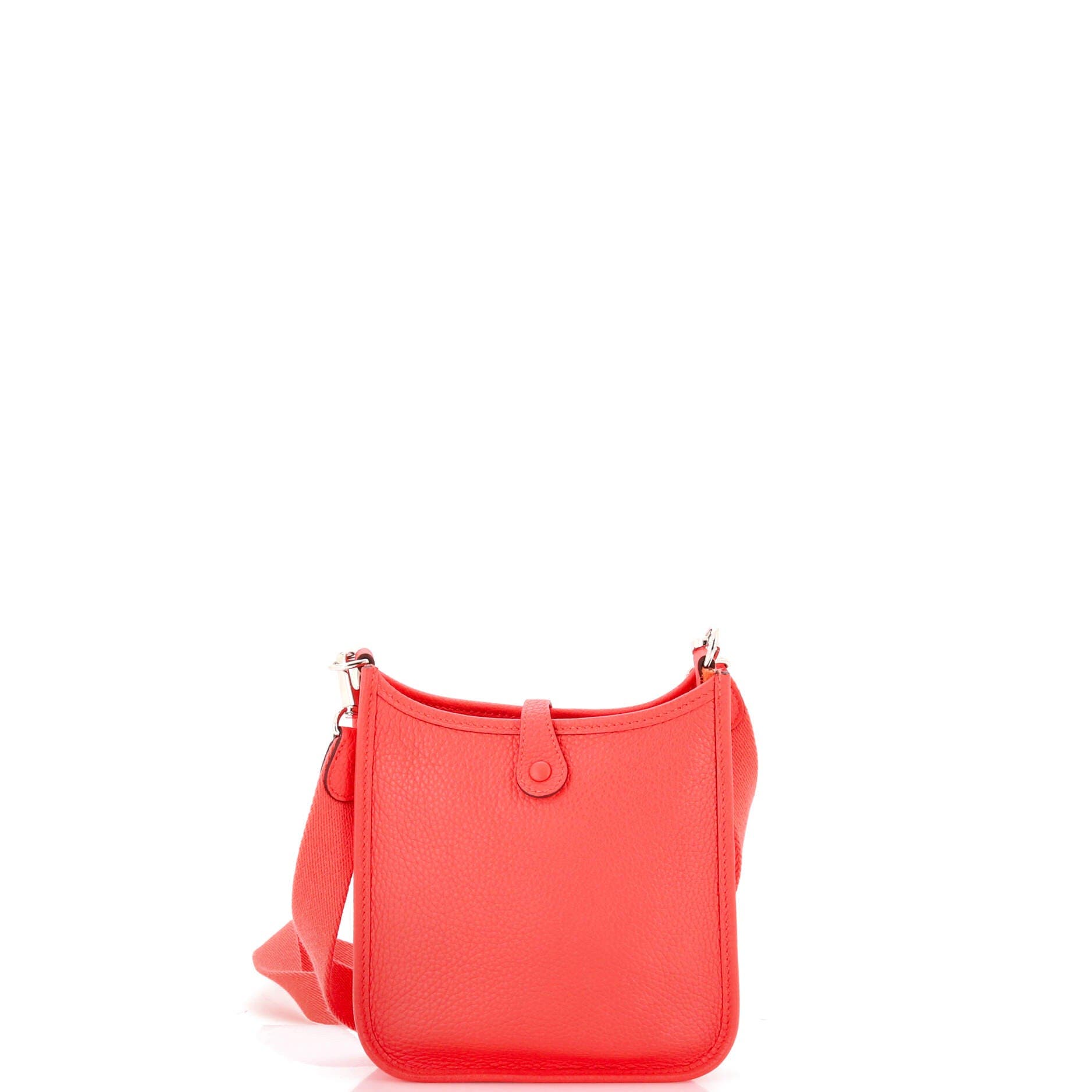 Pre-Owned Hermes Evelyne Bag Gen III Clemence TPM, Alternate, color, Rouge Pivoine