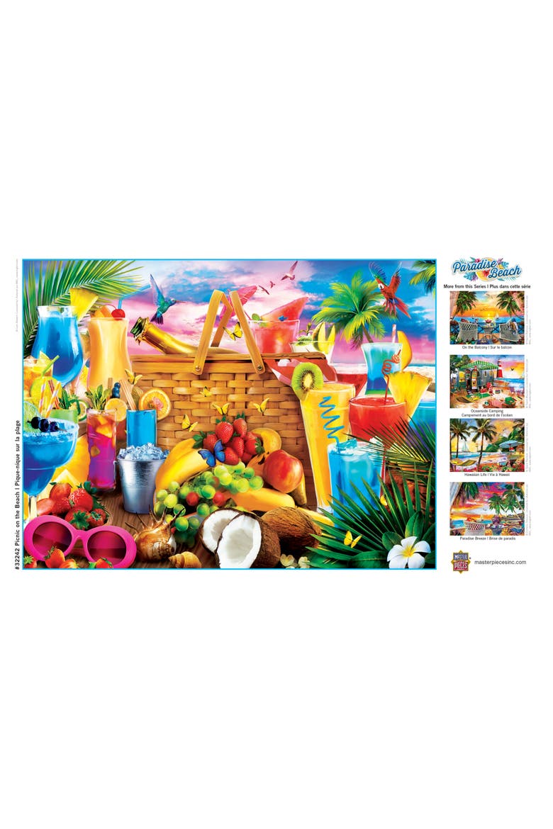 Picnic on the Beach 550 Piece Puzzle, Alternate, color, Multicolor