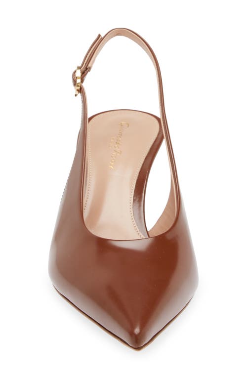 Gianvito Rossi Tokio Pointed Toe Slingback Pump In Brown