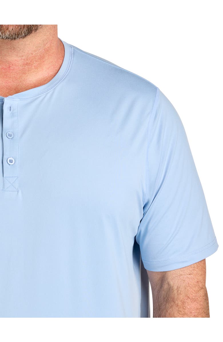 Harbor Bay by DXL Big & Tall Performance Henley T-Shirt, Alternate, color, Kentucky Blue