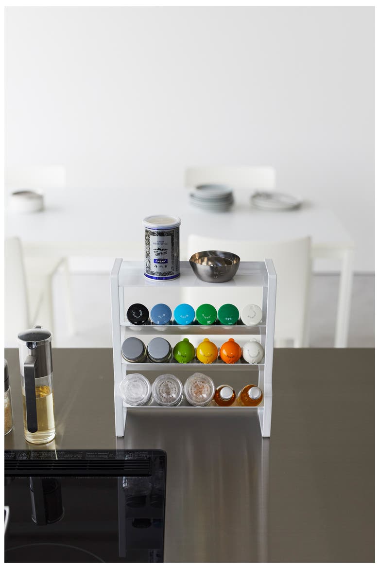Slim 4-Tier Spice Rack, Alternate, color, WHITE