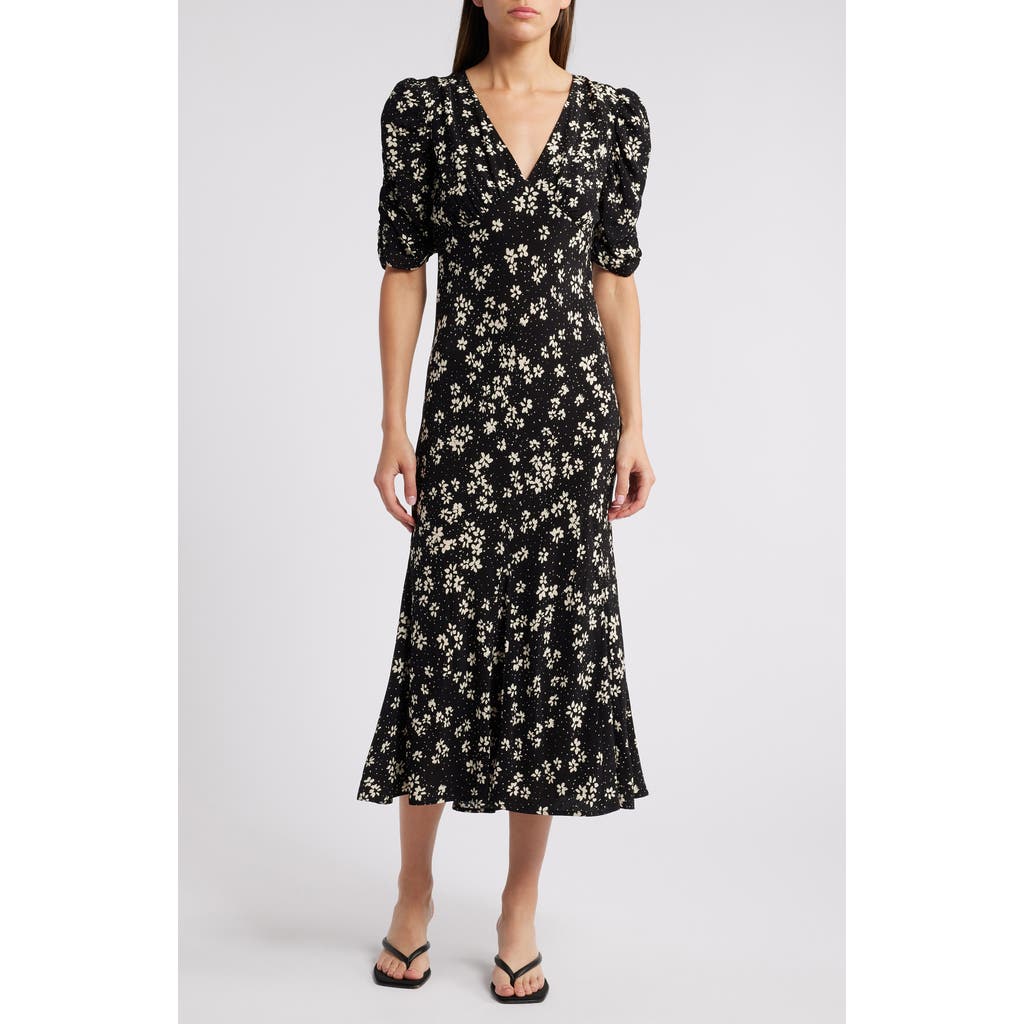 Rails Zariah Printed Midi Dress In Noir Floral