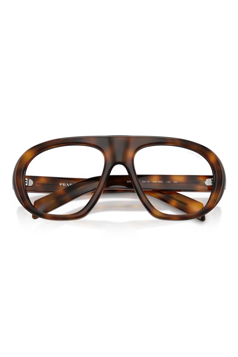 56mm Irregular Blue Light Blocking Glasses, Main, color, TORTOISE / CLEAR BLUE LIGHT