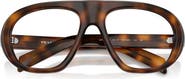 Prada 56mm Irregular Blue Light Blocking Glasses