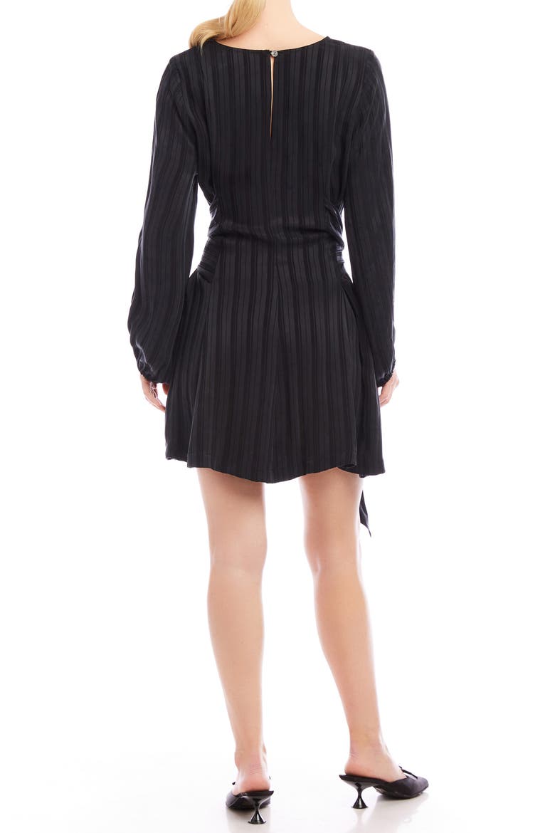 Juno Long Sleeve Minidress, Alternate, color, BLACK