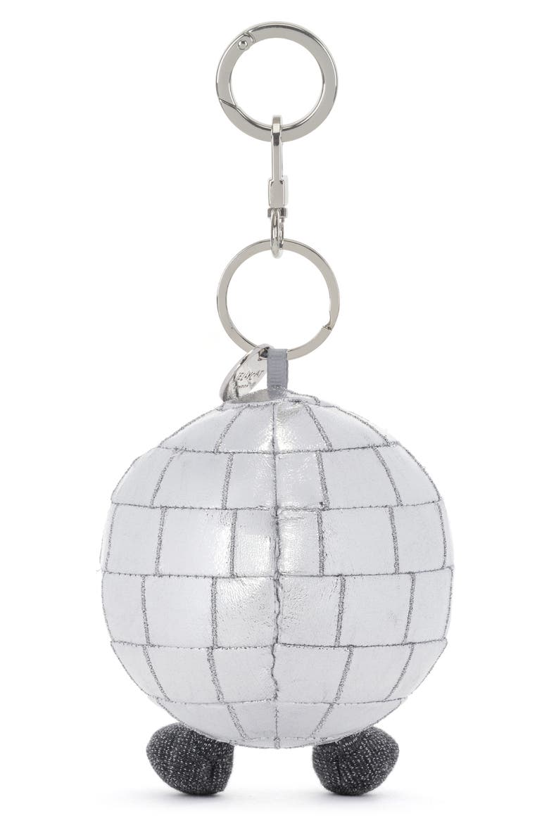 Amuseables Disco Ball Bag Charm, Alternate, color, SILVER
