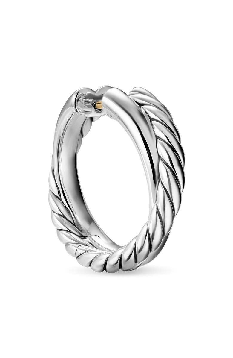 David Yurman Crossover Hoop Earrings in Sterling Silver, 22.3mm, Alternate, color, Silver