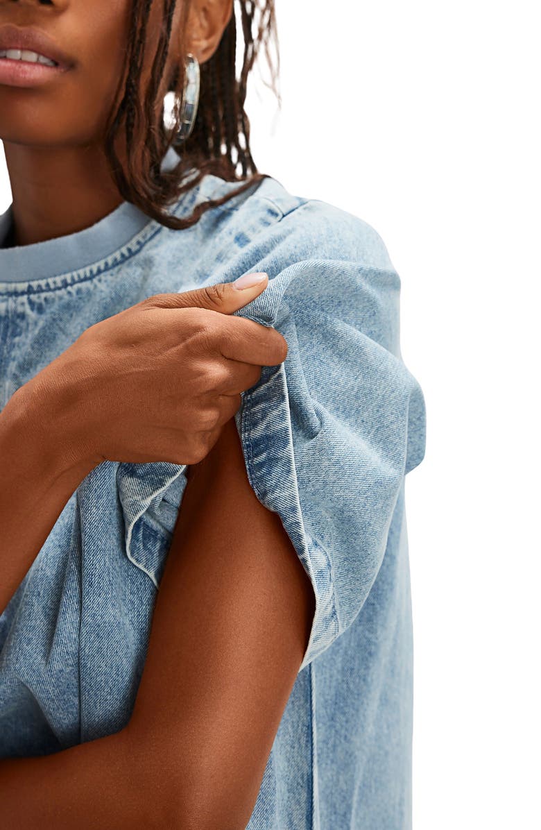 Free People Harlow Denim Minidress, Alternate, color, Vintage