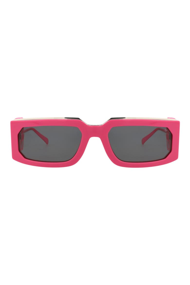 58mm Square Sunglasses, Main, color, FUCHSIA FUCHSIA SMOKE