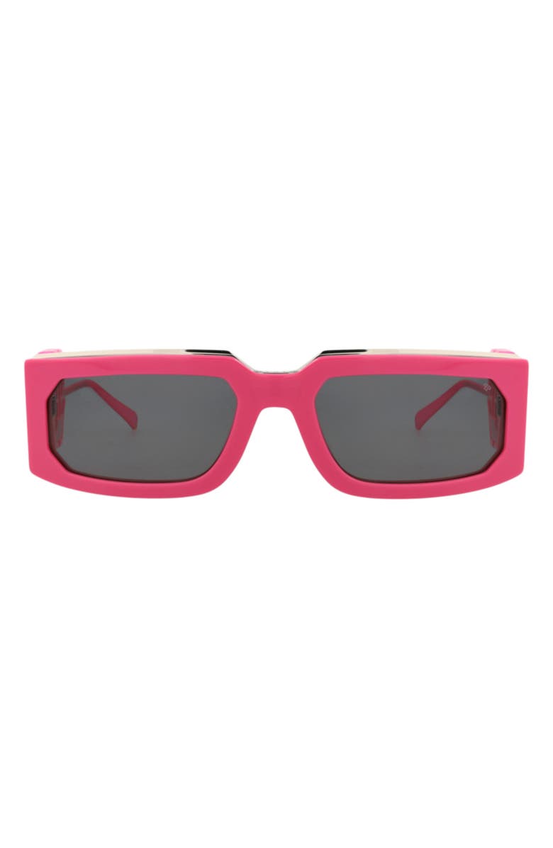 PHILIPP PLEIN 58mm Square Sunglasses, Main, color, Fuchsia Fuchsia Smoke