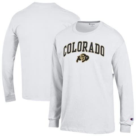 Men's Champion  White Colorado Buffaloes Arch Over Logo Long Sleeve T-Shirt