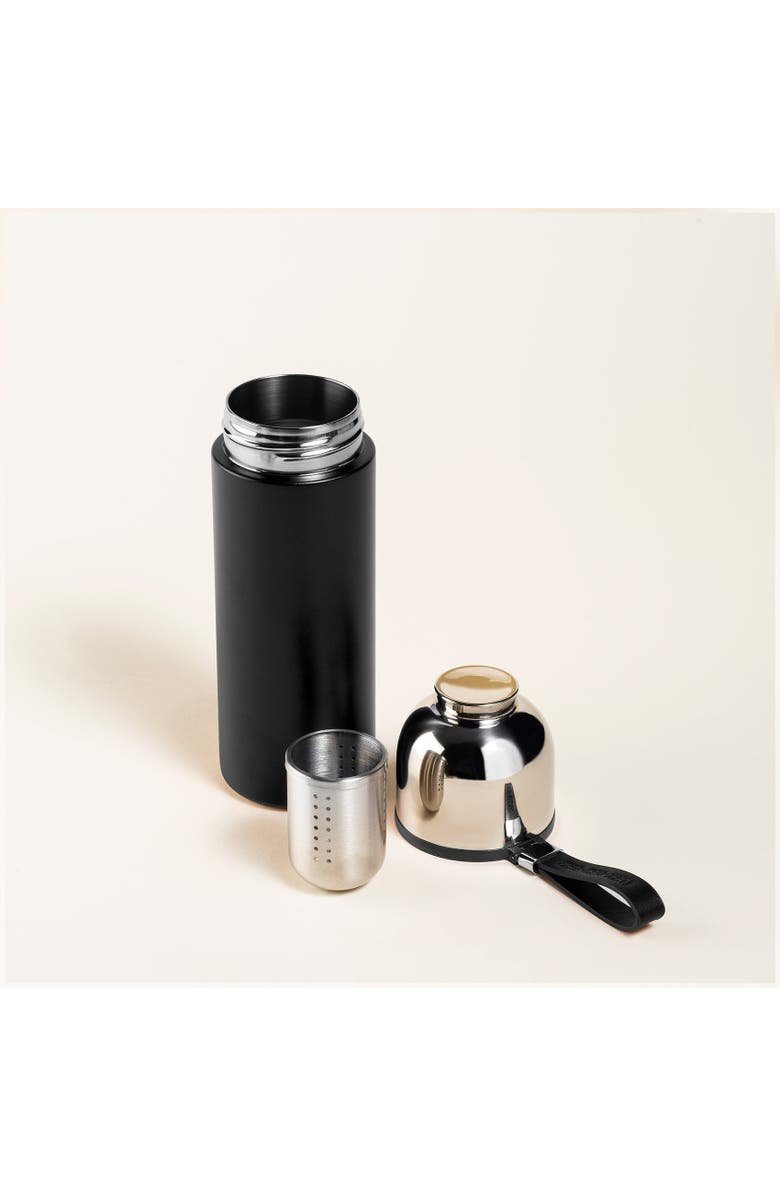 Zsa Zsa Zsu Panyu Thermos Stainless Steel With Strainer 14 Oz., Alternate, color, Black
