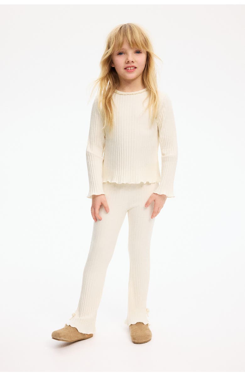 H&M 2-piece Ribbed Cotton Set, Alternate, color, Light Beige