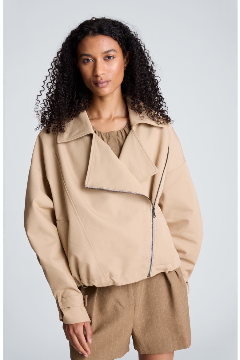 Boxy Moto Trench Jacket, Alternate, color, FARRO