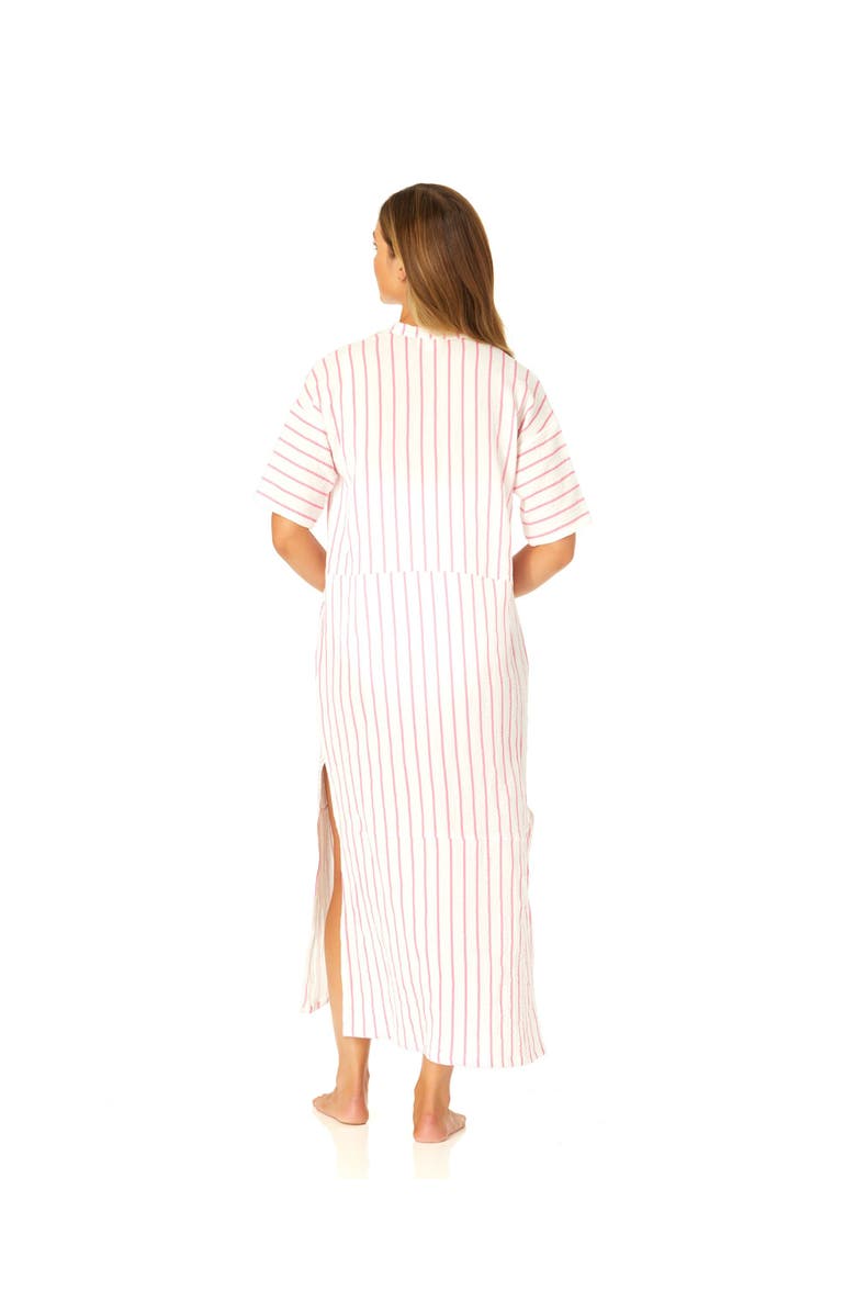 Anne Cole Women's Maxi Dress With Side Slits And Shell Details Cover Up, Alternate, color,