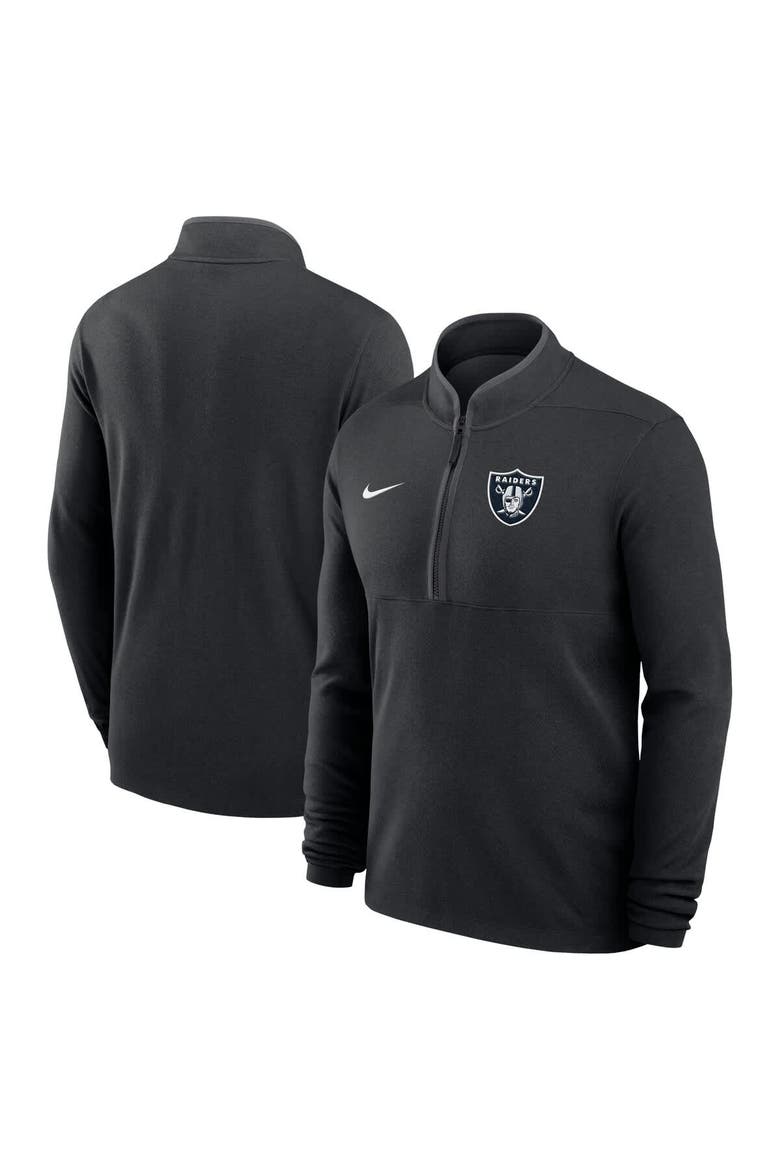 Men's Nike Black Las Vegas Raiders Lightweight Victory Dri-FIT Half-Zip Pullover, Main, color, Black