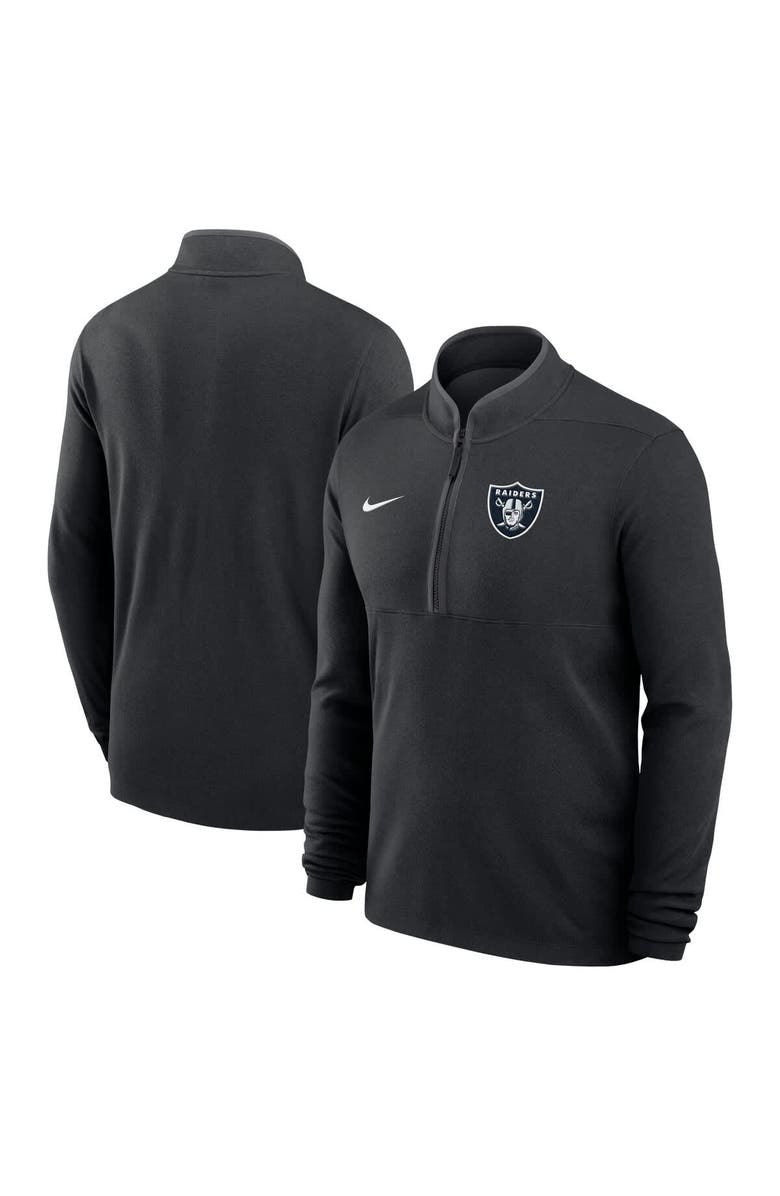Nike Men's Nike Black Las Vegas Raiders Lightweight Victory Dri-FIT Half-Zip Pullover, Main, color, Black