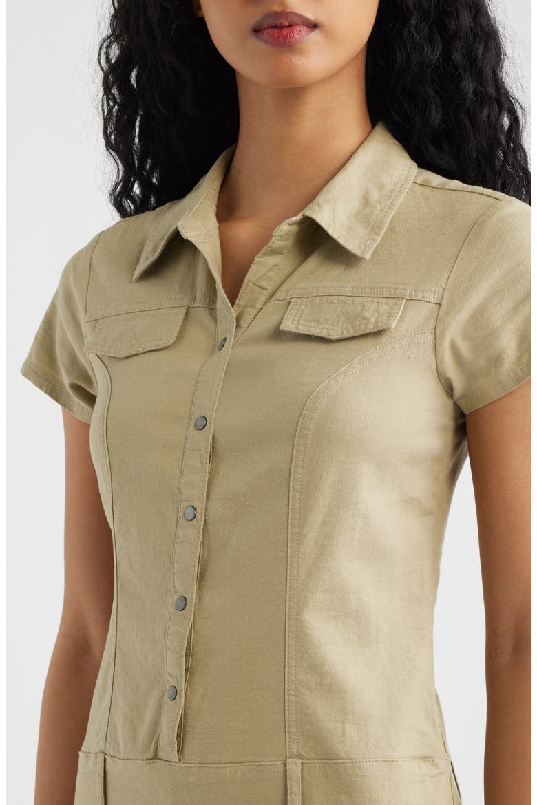 Polly Linen Blend Romper, Alternate, color, BEIGE
