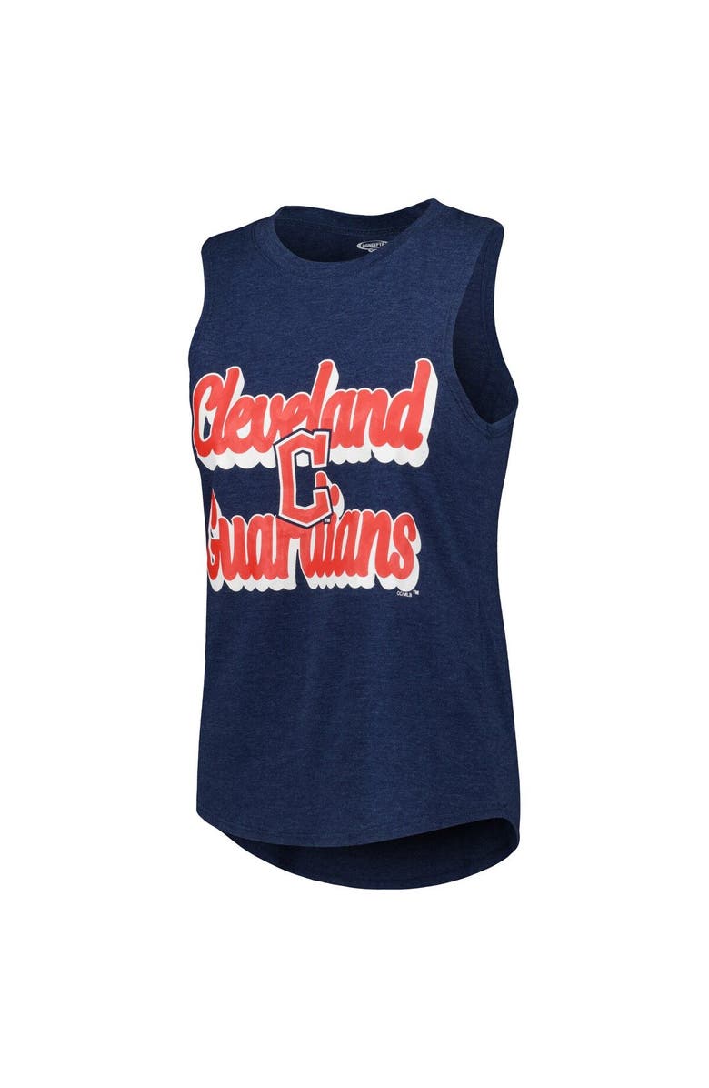 CONCEPTS SPORT Women's Concepts Sport Red/Navy Cleveland Guardians Wordmark Meter Muscle Tank Top & Pants Sleep Set, Alternate, color,