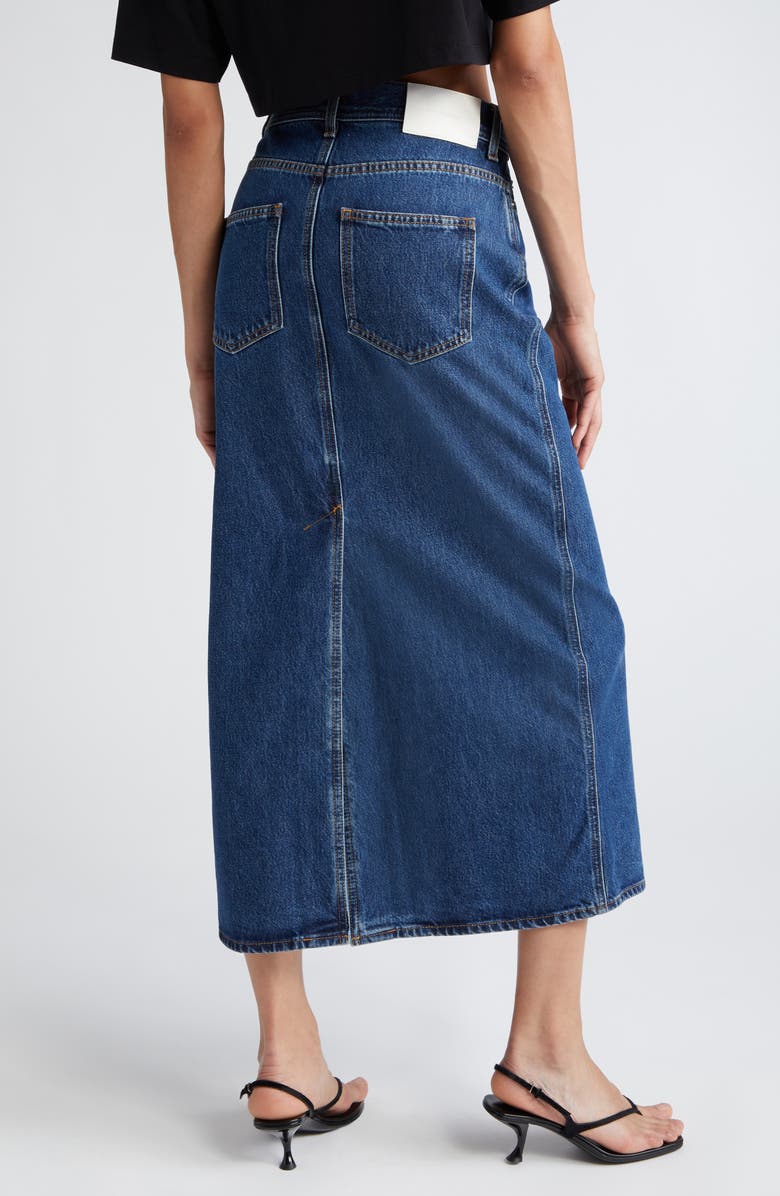 LOULOU DE SAISON Rona Denim Maxi Skirt, Alternate, color, Washed Blue