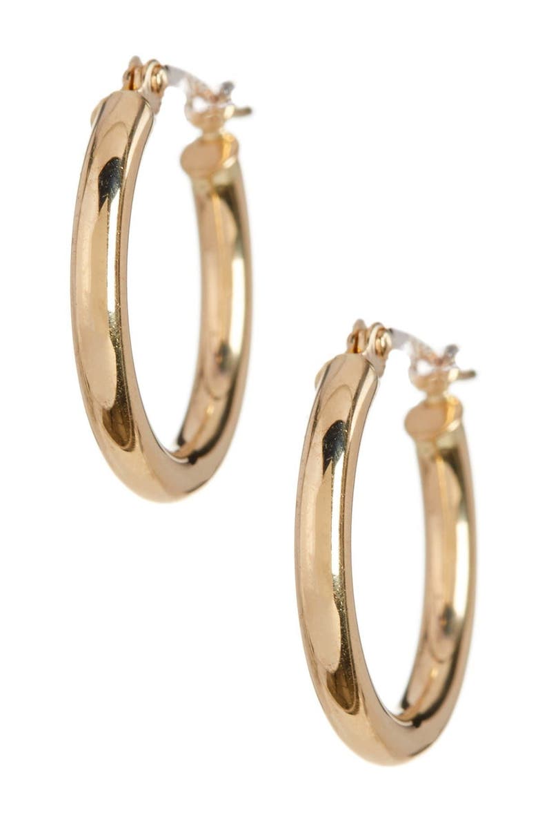 KARAT RUSH 14K Yellow Gold 15mm Shiny Round Tube Hoop Earrings, Alternate, color, 