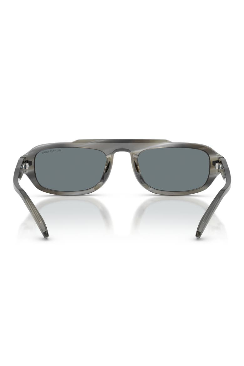 55mm Watch Hill Oval Sunglasses, Alternate, color, CHARCOAL HORN / GREY MONO