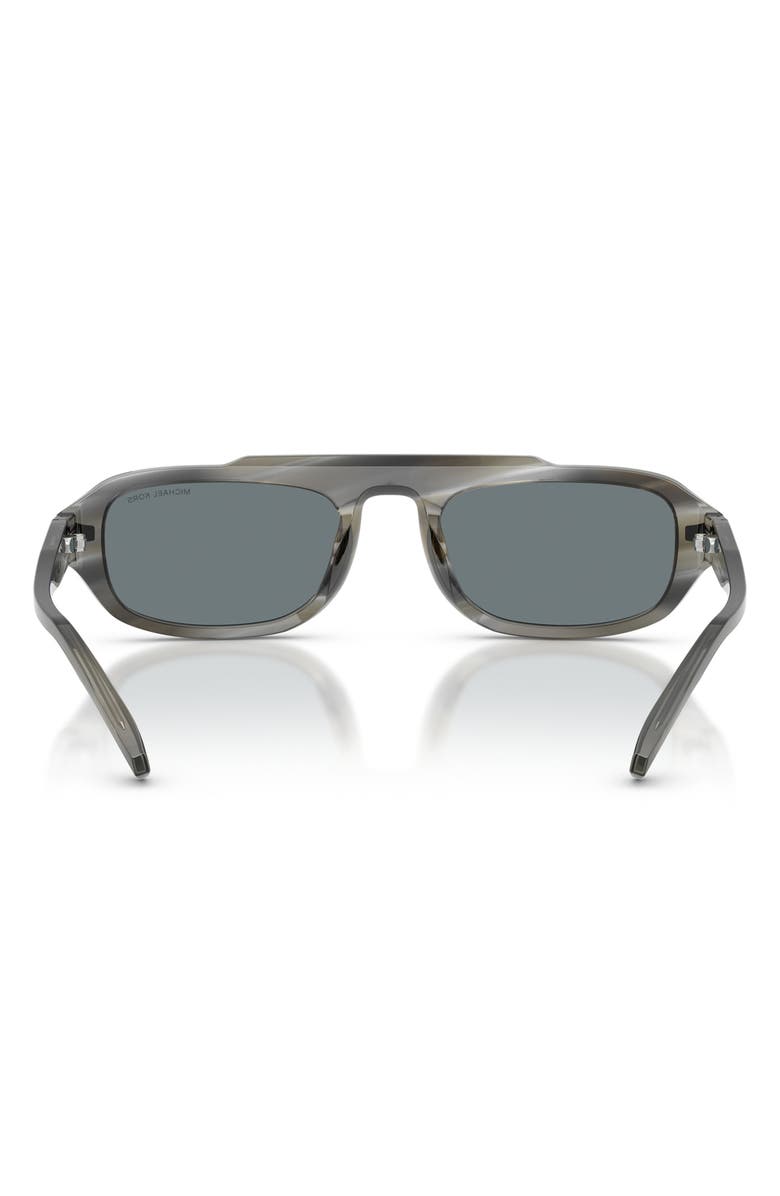 Michael Kors 55mm Watch Hill Oval Sunglasses, Alternate, color, Charcoal Horn / Grey Mono