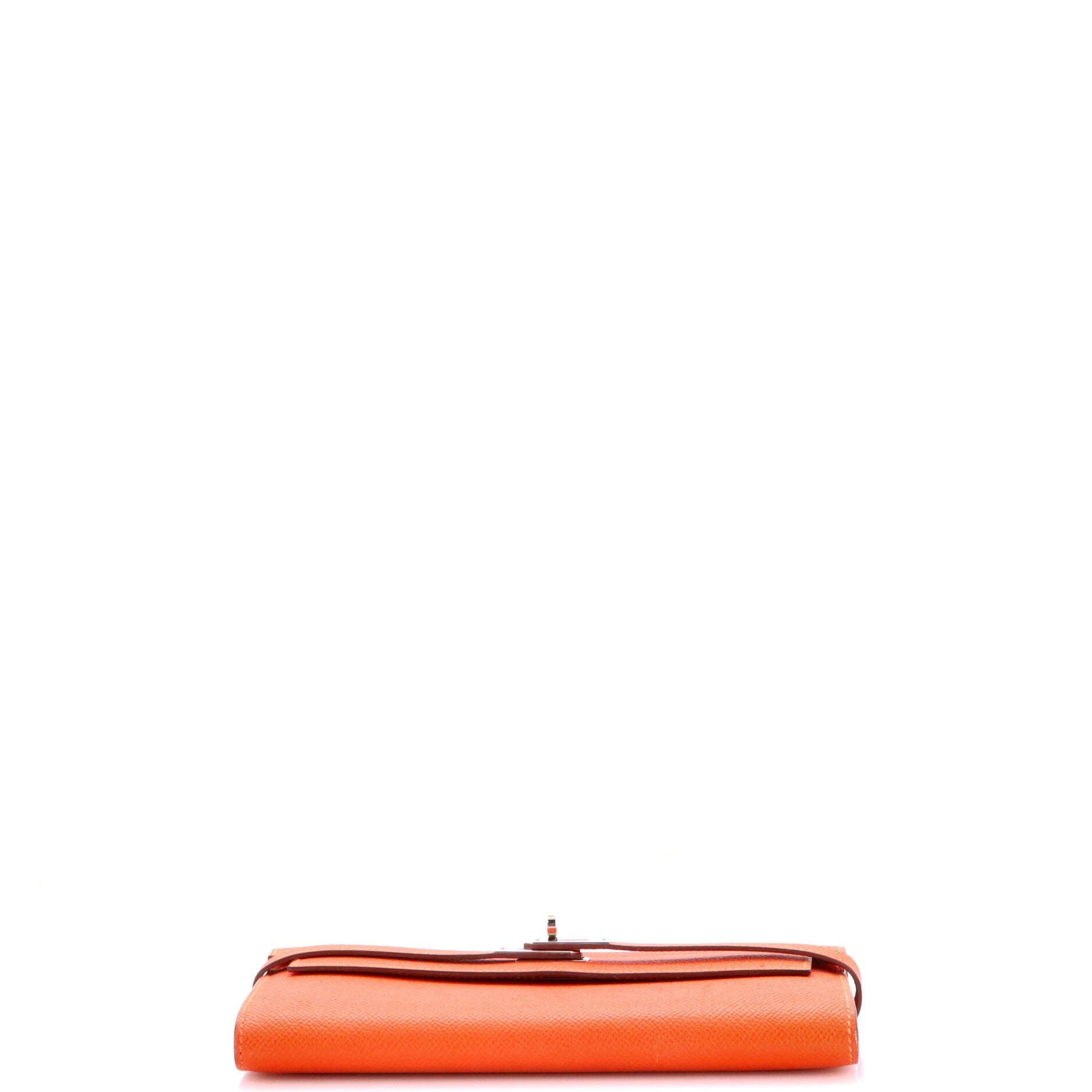 Kelly Wallet Epsom Long, Alternate, color, Orange