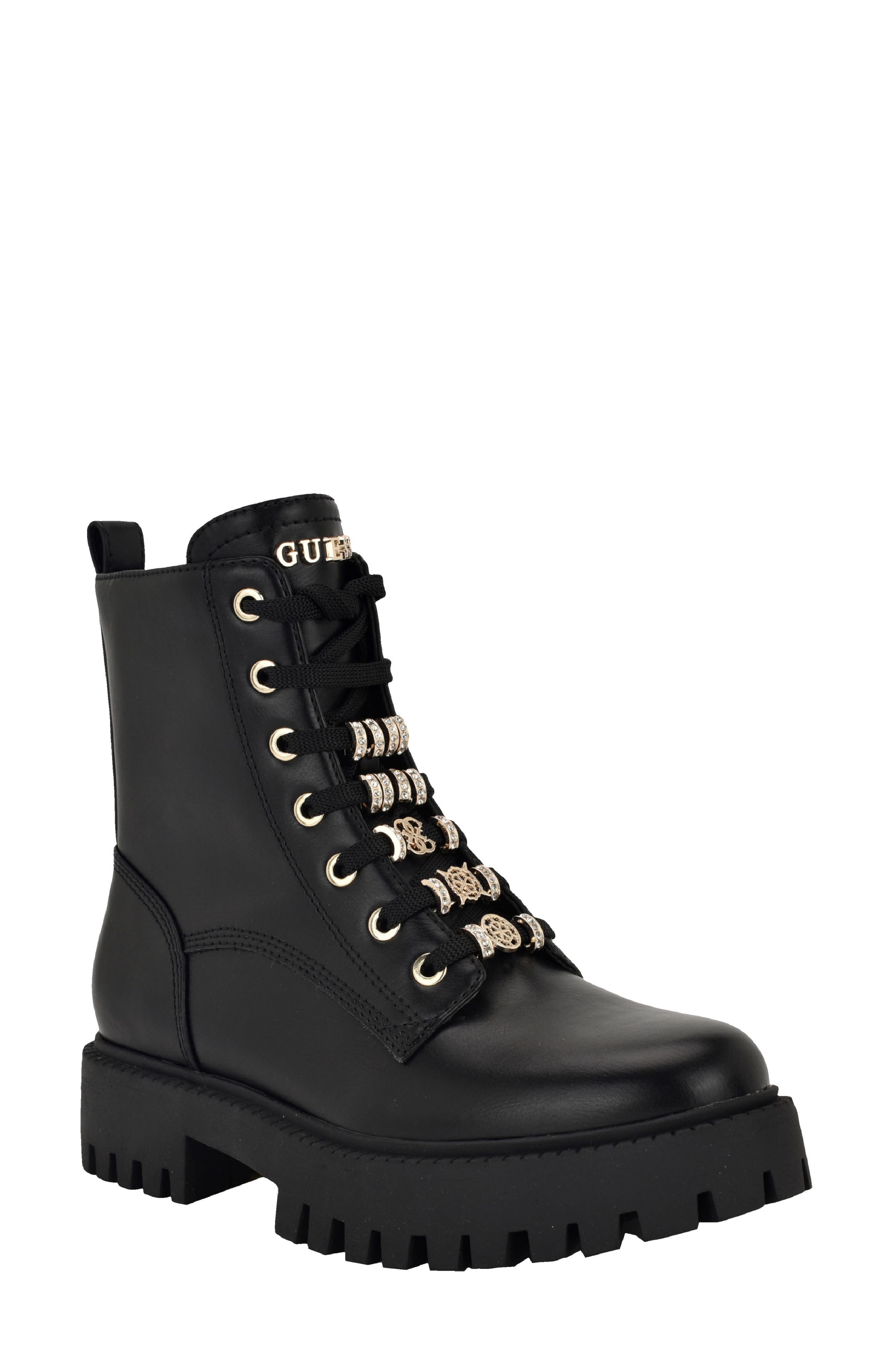 GUESS Fionaa Lug Sole Bootie, Main, color, 