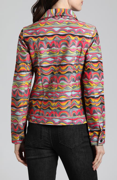 Apny Printed Denim Jacket