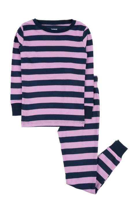 Kids Two-Piece Striped Cotton Matching Family Pajamas (Toddler, Little Kid & Big Kid)