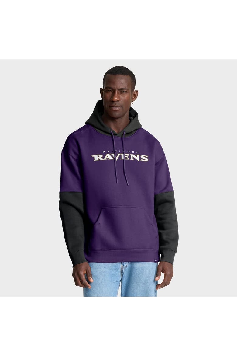 Men's Fanatics Purple Baltimore Ravens Helmet Pullover Hoodie, Alternate, color, Purple