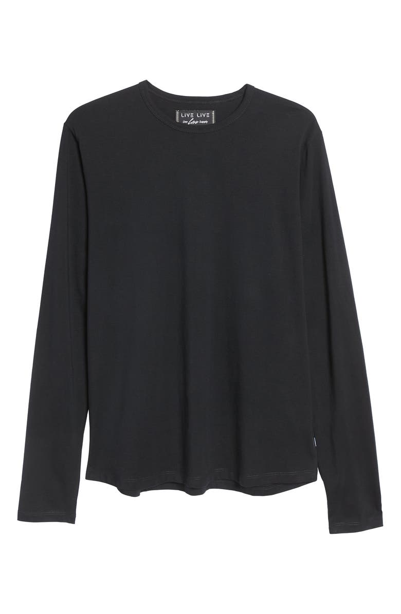 LIVE LIVE Crewneck Long Sleeve Top, Alternate, color, 